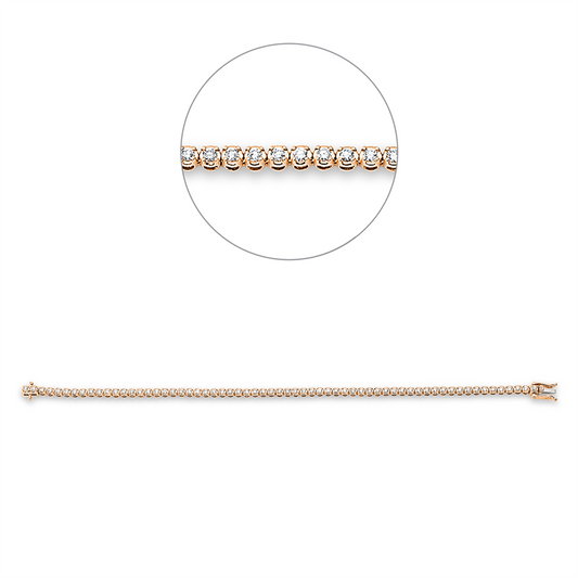 Armband 18 kt RG+WG, 63 Brill. 1,51 ct, TW-si