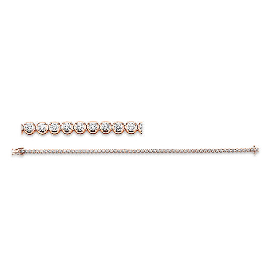 Armband 18 kt RG, 61 Brill. 2,01 ct, TW-si