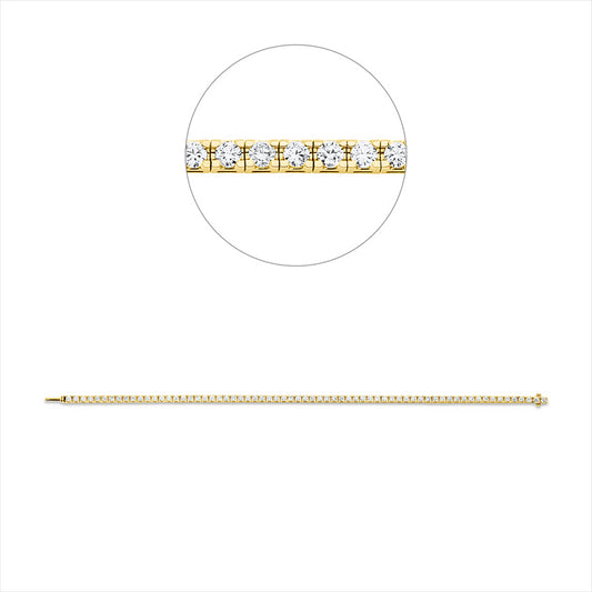 Armband 18 kt GG+WG, 67 Brill. 2,50 ct, TW-si