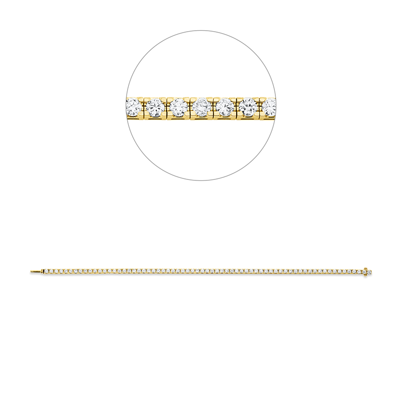 Armband 18 kt GG+WG, 67 Brill. 2,50 ct, TW-si
