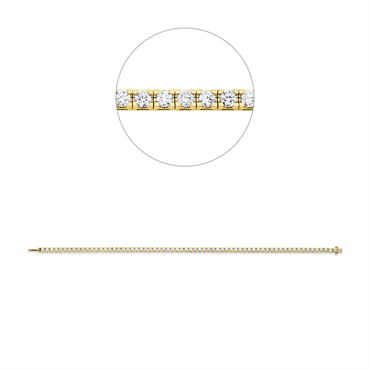 Armband 18 kt GG+WG, 67 Brill. 2,50 ct, TW-si