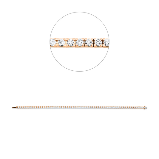 Armband 18 kt RG+WG, 67 Brill. 2,50 ct, TW-si