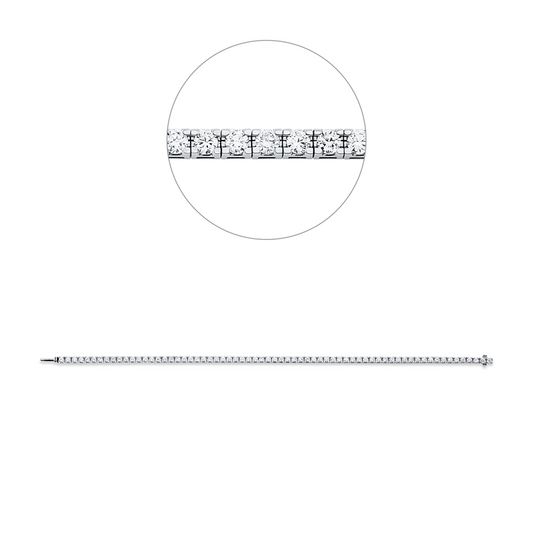 Armband 18 kt WG, 67 Brill. 2,50 ct, TW-si