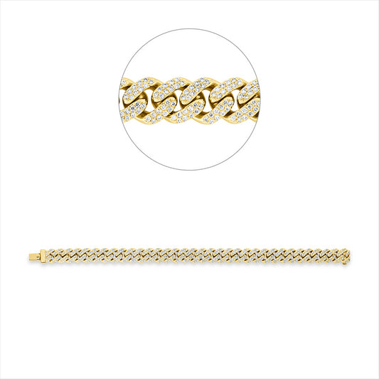 Armband 18 kt GG+WG, 686 Brill. 3,01 ct, TW-si