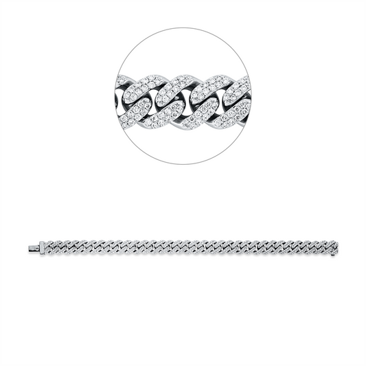 Armband 18 kt WG, 686 Brill. 3,01 ct, TW-si