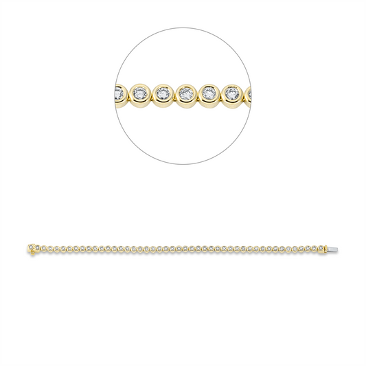 Armband 18 kt GG, With American Lock, 46 Brill. 2,00 ct, TW-si