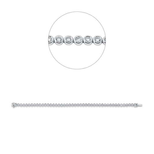 Armband 18 kt WG, With American Lock, 46 Brill. 2,00 ct, TW-si