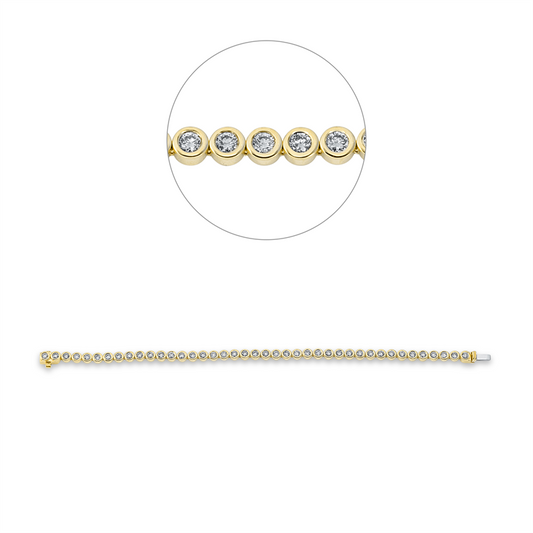 Armband 18 kt GG, With American Lock, 41 Brill. 3,00 ct, TW-si