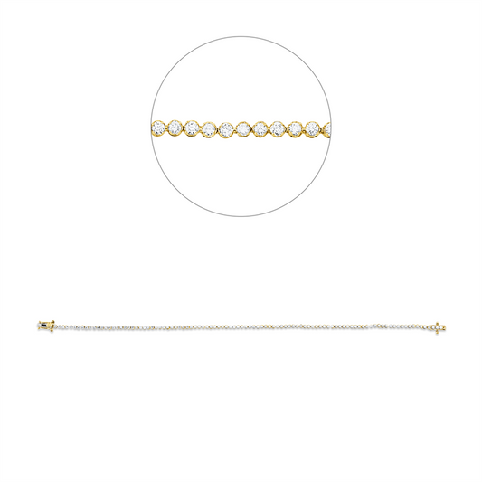 Armband 18 kt GG+WG, 100 Brill. 0,92 ct, TW-si