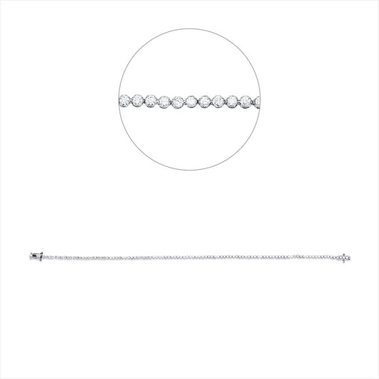Armband 18 kt WG, 100 Brill. 0,90 ct, TW-si