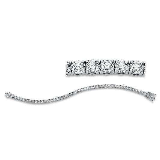 Armband 18 kt WG, 48 Brill. 7,00 ct, TW-si