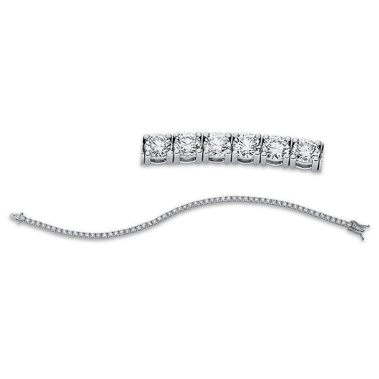 Armband 18 kt WG, 62 Brill. 4,96 ct, TW-si