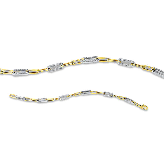 Armband 18 kt WG+GG, 192 Brill. 1,70 ct, TW-si