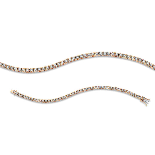 Armband 18 kt RG, 49 Brill. 2,89 ct, TW-si