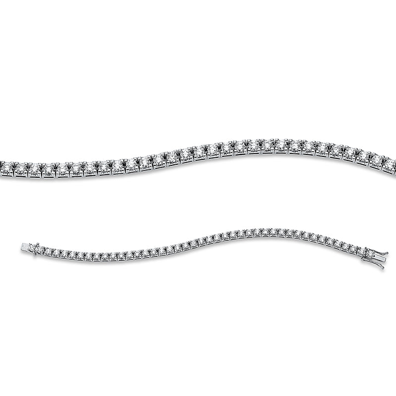 Armband 18 kt WG, 43 Brill. 5,12 ct, TW-si