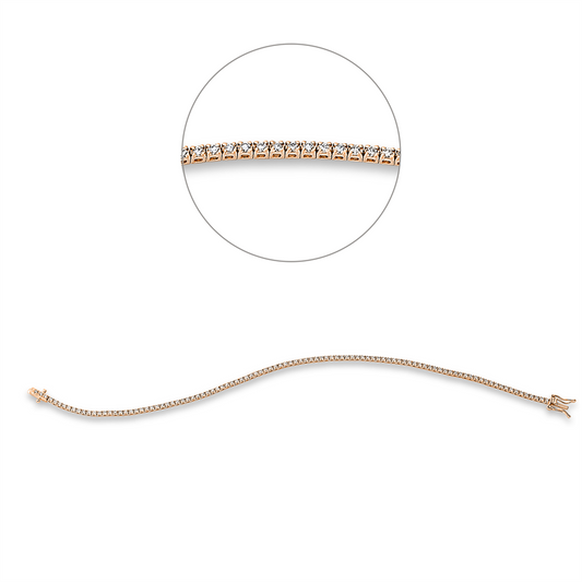 Armband 18 kt RG, 102 Brill. 0,92 ct, TW-si