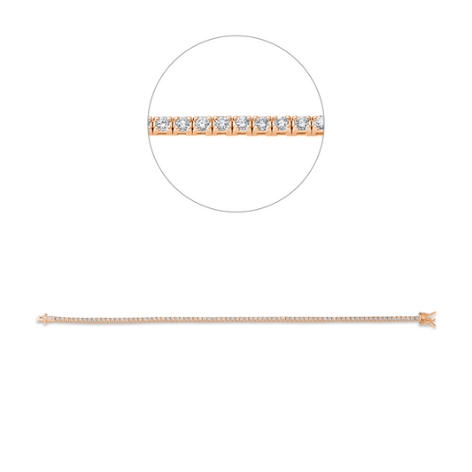 Armband 18 kt RG, 82 Brill. 1,31 ct, TW-si