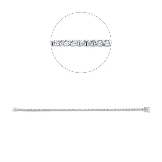 Armband 18 kt WG, 82 Brill. 1,31 ct, TW-si