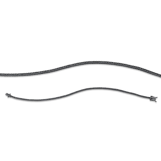 Armband 18 kt WG, Fassung schwarz rhodiniert, 102 Brill. 1,20 ct, schwarz
