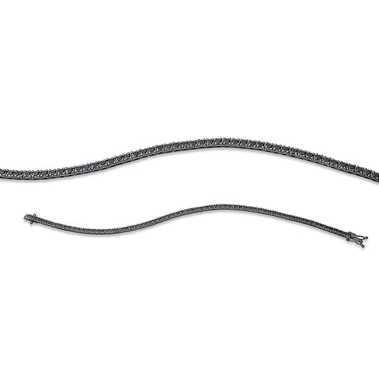 Armband 18 kt WG, Fassung schwarz rhodiniert, 68 Brill. 3,15 ct, schwarz