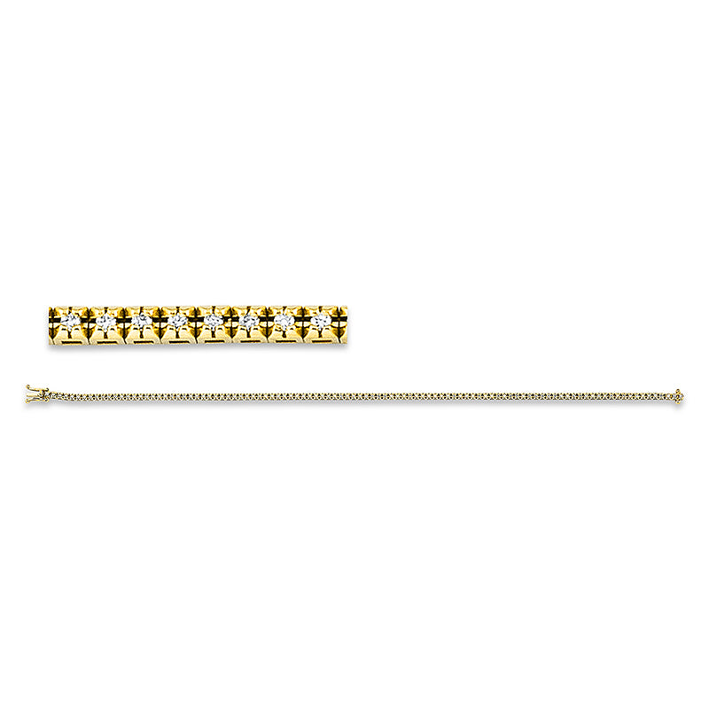Armband 18 kt GG, 100 Brill. 0,40 ct, TW-si