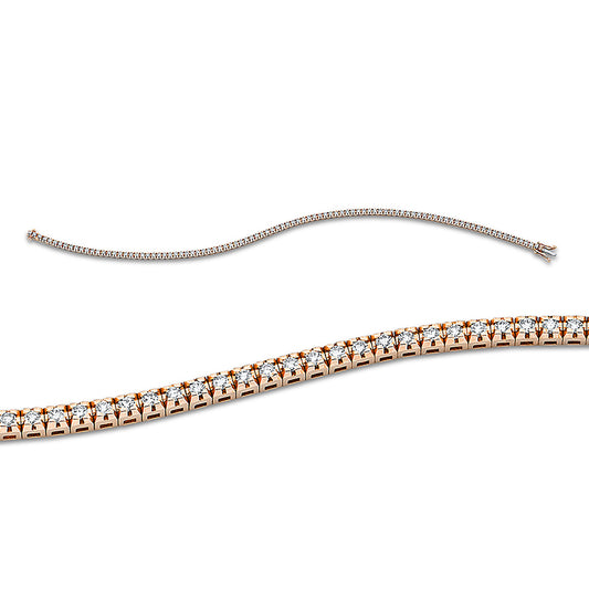 Armband 18 kt RG, 86 Brill. 0,90 ct, TW-si