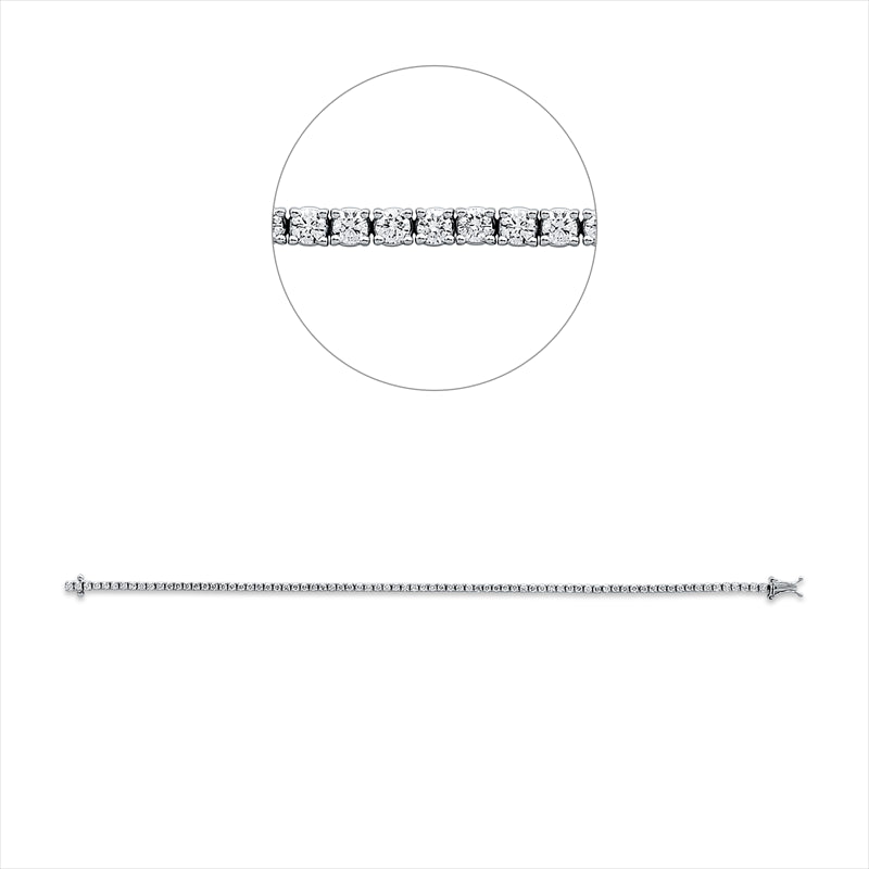 Armband 18 kt WG, 77 Brill. 2,00 ct, TW-si