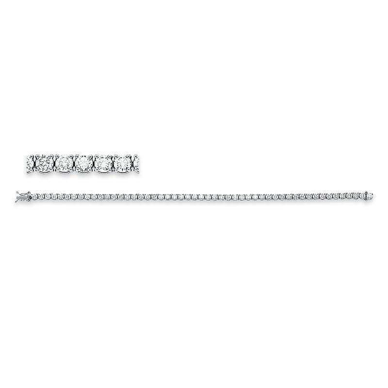 Armband 18 kt WG, 51 Brill. 6,02 ct, TW-si