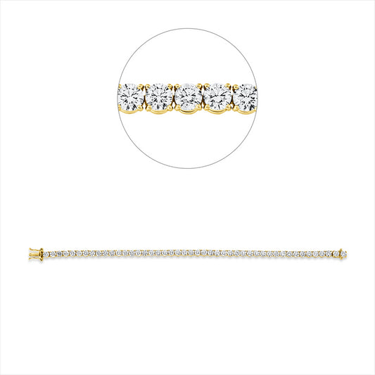 Armband 18 kt GG, 46 Brill. 9,00 ct, TW-si