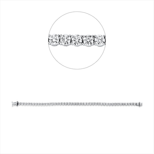 Armband 18 kt WG, 45 Brill. 9,00 ct, TW-si