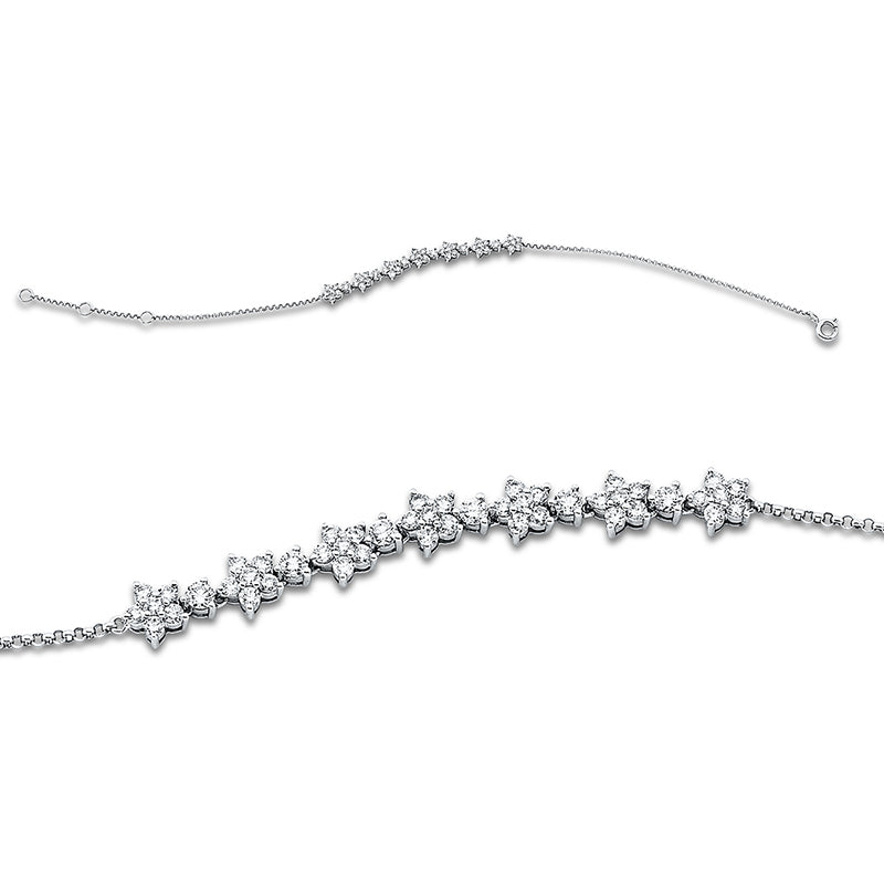 Armband 18 kt WG, 48 Brill. 0,72 ct, TW-vsi/si