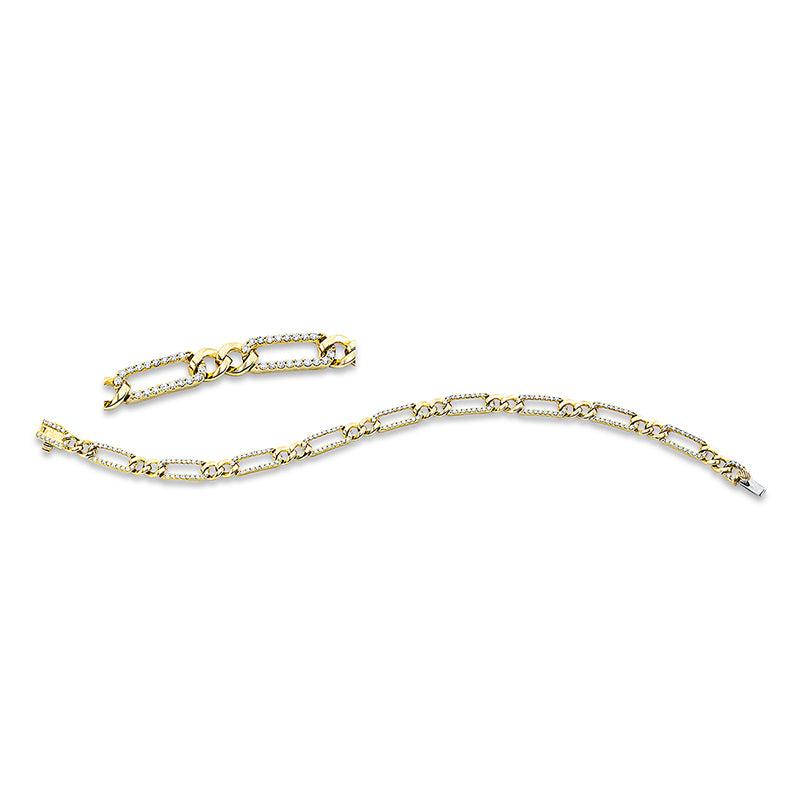 Armband 18 kt GG, 180 Brill. 1,00 ct, TW-si