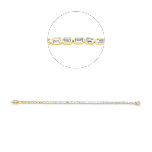 Armband 14 kt GG, 42 Bag. 1,88 ct, TW-si