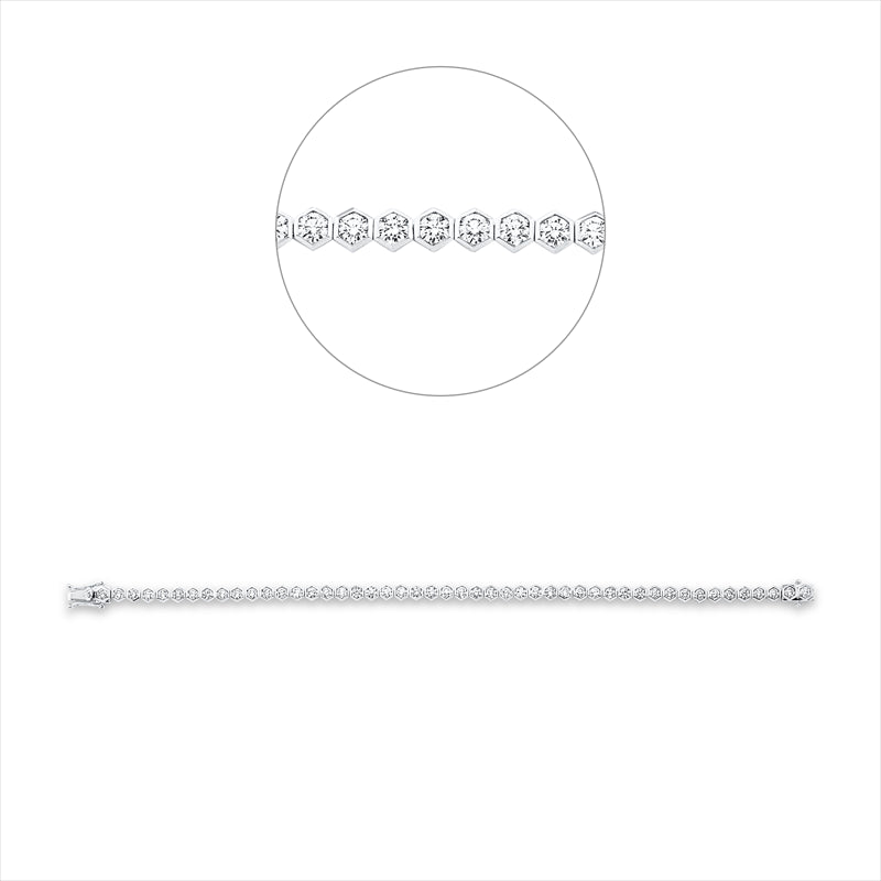 Armband 14 kt WG, 48 Brill. 3,98 ct, TW-si