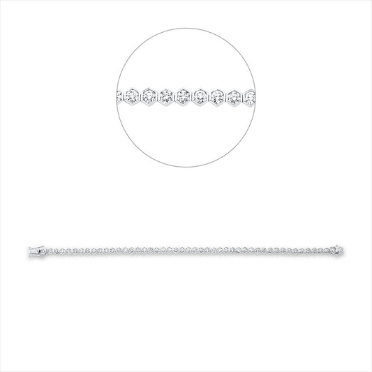 Armband 14 kt WG, 48 Brill. 3,98 ct, TW-si