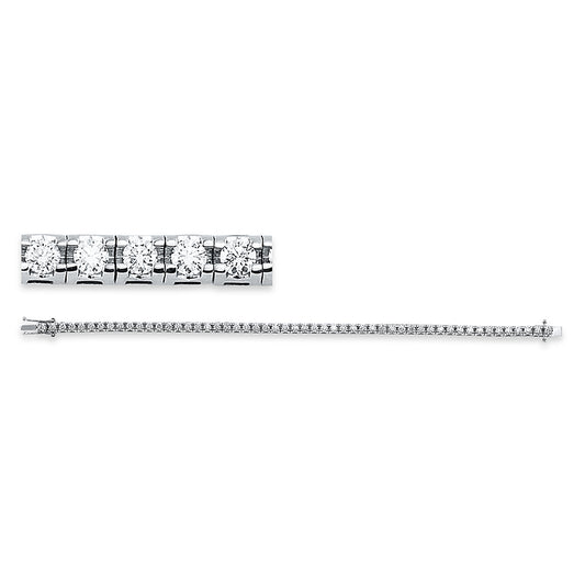 Armband 18 kt WG, 53 Brill. 3,07 ct, TW-si