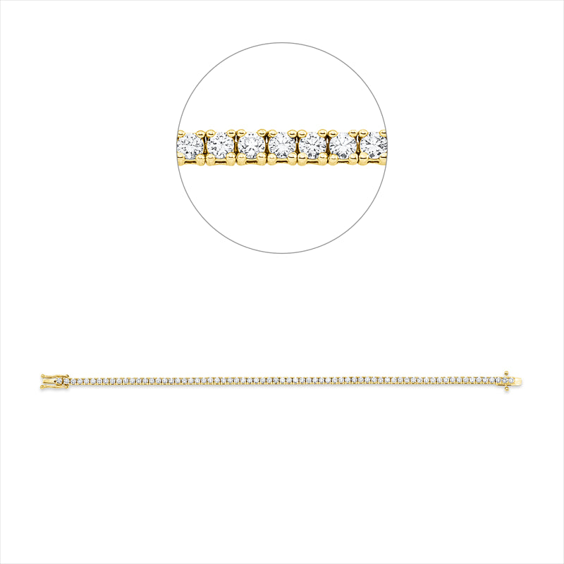 Armband 18 kt GG, 70 Brill. 3,02 ct, TW-si