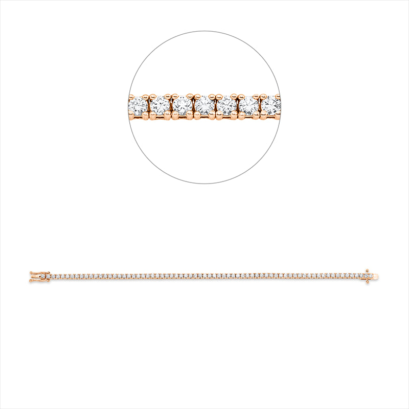 Armband 18 kt RG, 70 Brill. 3,02 ct, TW-si