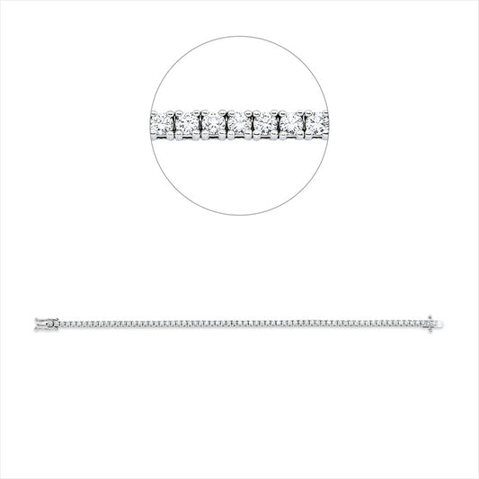 Armband 18 kt WG, 70 Brill. 3,10 ct, TW-si