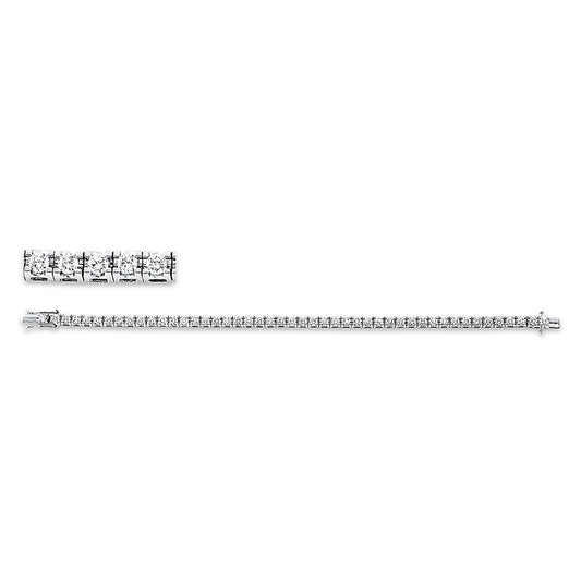 Armband 18 kt WG, 47 Brill. 4,10 ct, TW-si