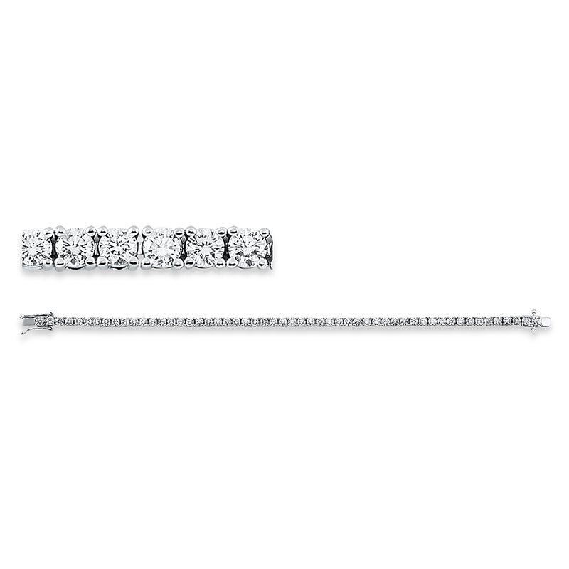 Armband 18 kt WG, 54 Brill. 4,07 ct, TW-si