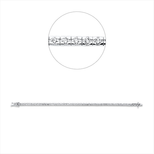 Armband 18 kt WG, 45 Brill. 5,00 ct, TW-si