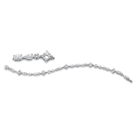 Armband 18W,5Princ.3,6ct,F-si,5Nav.1,21ct,F-vsi/si,2Herzschl.0,54ct,F-vsi,6 Brill.0,85ct,F-vsi/si,6Tropfen1,46ct,F-vsi/si,3Radiant0,95ct