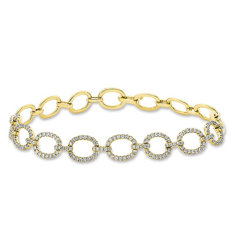 Armband 18 kt GG, 173 Brill. 0,97 ct, TW-si