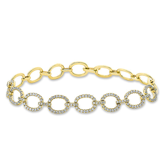 Armband 18 kt GG, 173 Brill. 0,97 ct, TW-si