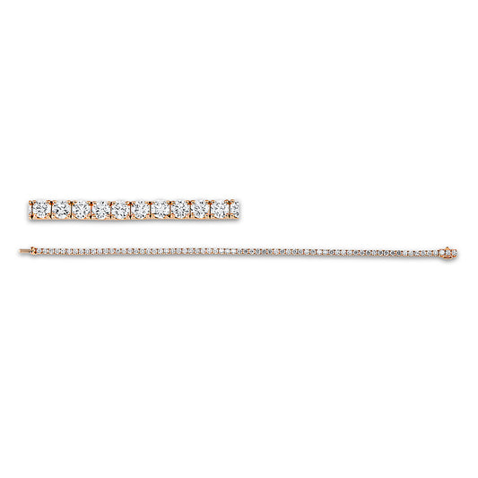 Armband 18 kt RG, 69 Brill. 3,20 ct, TW-si