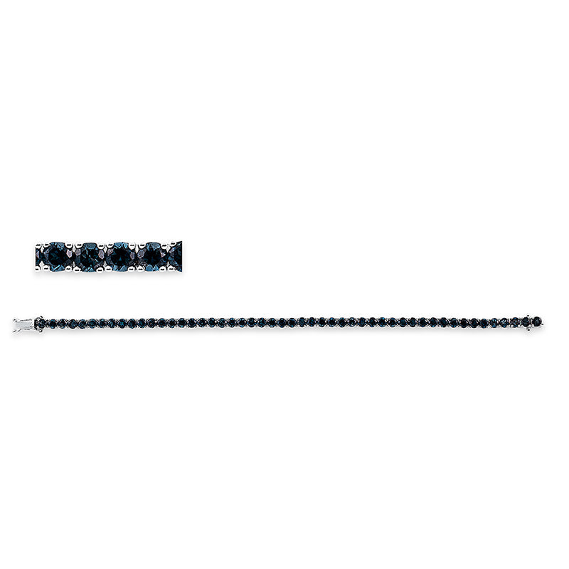 Armband 18 kt WG, 50 Topase 10,74 ct Lond. blue