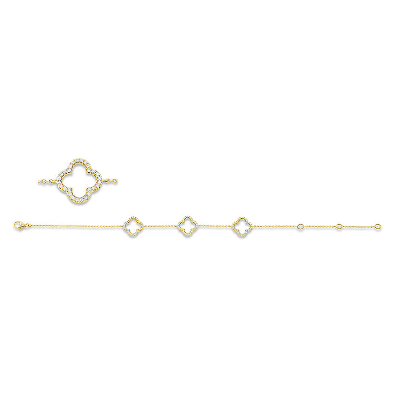 Armband 18 kt GG, 84 Brill. 0,25 ct, TW-si