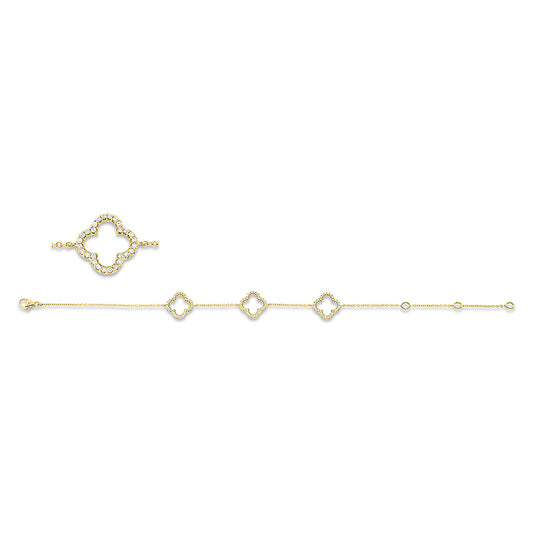Armband 18 kt GG, 84 Brill. 0,25 ct, TW-si