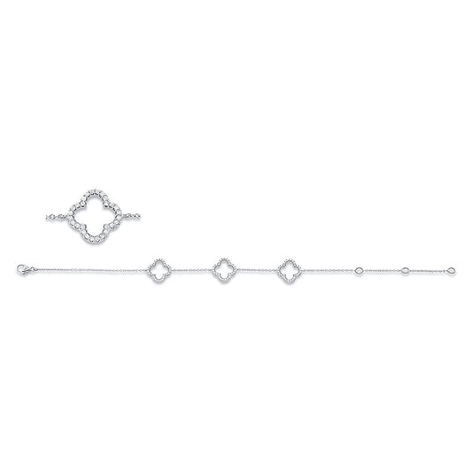 Armband 18 kt WG, 84 Brill. 0,25 ct, TW-si